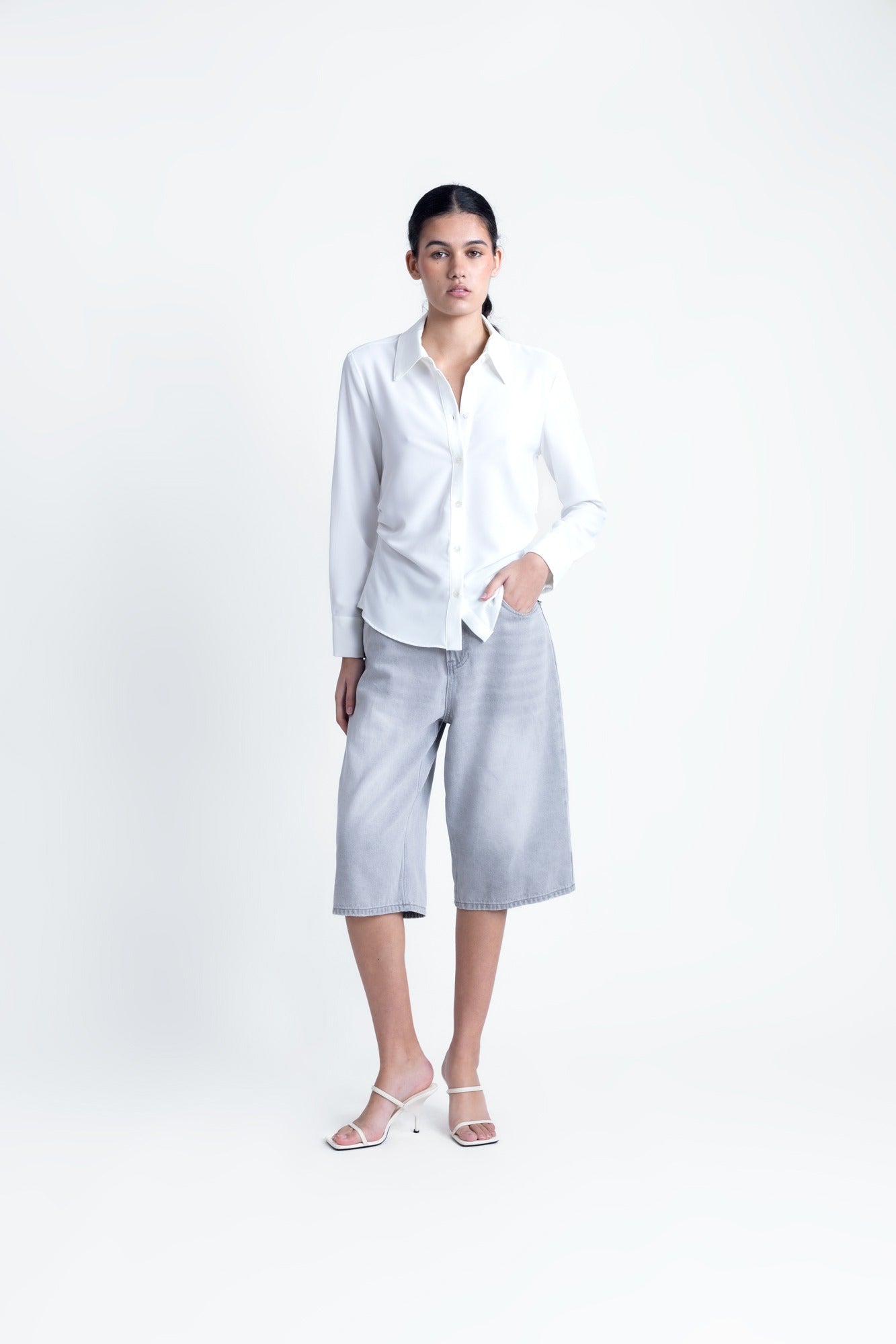 Blusa con Pinzas en Cintura