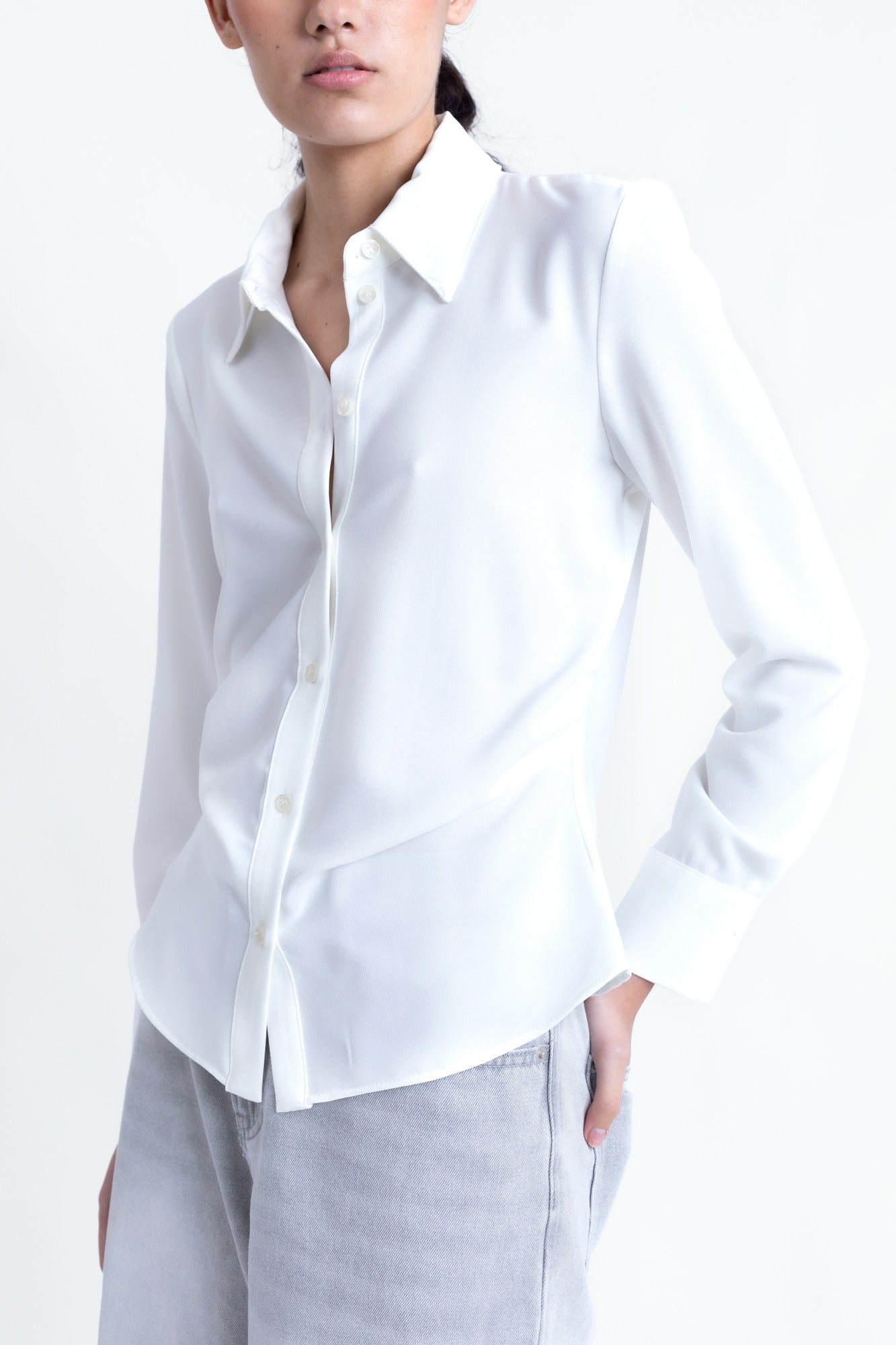 Blusa con Pinzas en Cintura