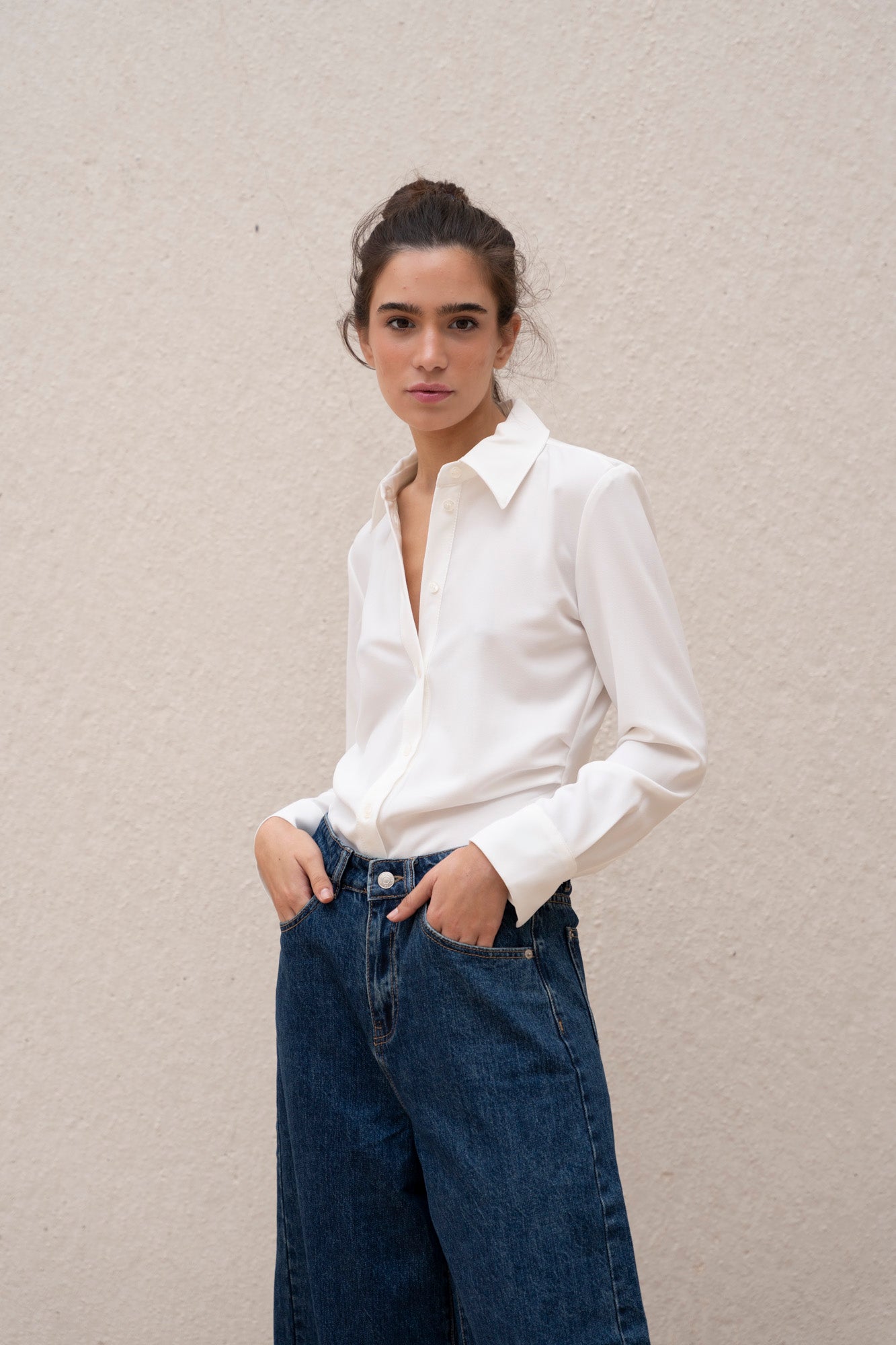Blusa con Pinzas en Cintura