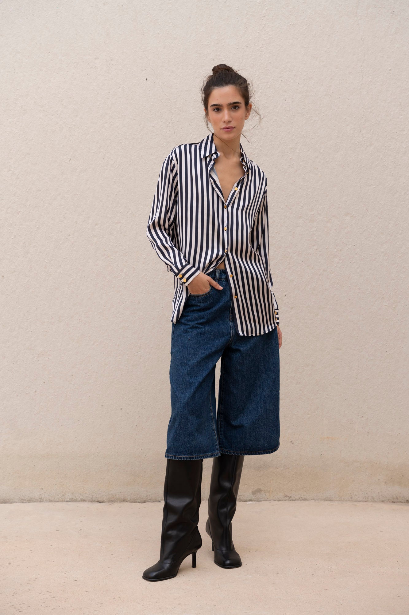 Blusa Satinada Rayas