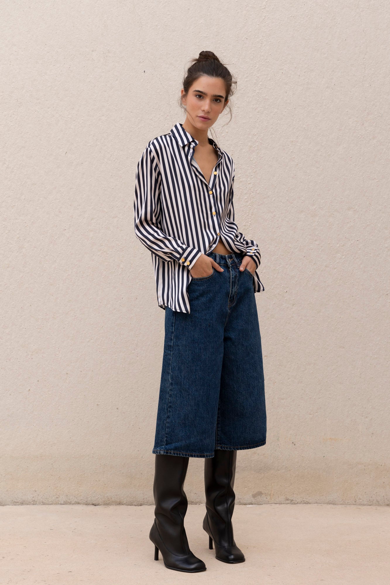 Blusa Satinada Rayas