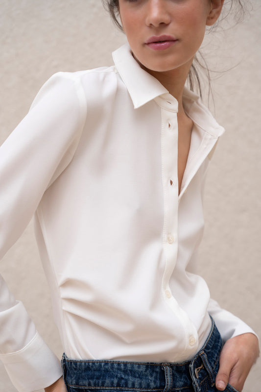 Blusa con Pinzas en Cintura